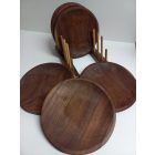 6 darabos feketedió tányérszett tartóval